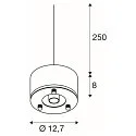 Luminaria colgante PARA DOME E27 IP20, negro