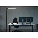 SLV Luminaria de pedestal WORKLIGHT Arriba-Abajo, para estación de trabajo VDU, con sensor, UGR < 19 IP20, negro regulable