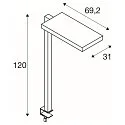 SLV Table lamp WORKLIGHT, 79W, 4000K, 80°, white
