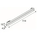 SLV Luminaria trifásica SIGHT TRACK CCT DALI 2 rígido, controlable por DALI, CCT Switch IP20, blanco regulable