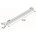 SLV Luminaria trifásica SIGHT TRACK CCT ON-OFF rígido, CCT Switch, conmutable IP20, negro 