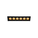 Luminaria empotrable para techos MILANDOS 6 IP20, negro