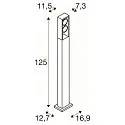 SLV LED Floor lamp ESKINA FRAME 125 Pole double, 27W, 3000/4000K, 95°, anthracite