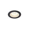 Luminaria empotrable para techos NUMINOS XS IP20/IP44, negro, blanco