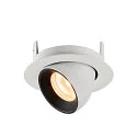 SLV LED Ceiling recessed luminaire NUMINOS® GIMBLE XS, 2700K, 20°, white/black