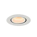 SLV LED Ceiling recessed luminaire NUMINOS® GIMBLE XS, 2700K, 40°, white