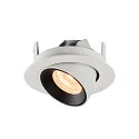 SLV LED Ceiling recessed luminaire NUMINOS® GIMBLE XS, 2700K, 55°, white/black
