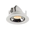 SLV LED Ceiling recessed luminaire NUMINOS® GIMBLE XS, 2700K, 55°, white/chrome