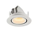 SLV LED Ceiling recessed luminaire NUMINOS® GIMBLE XS, 3000K, 55°, white