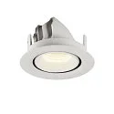 SLV LED Ceiling recessed luminaire NUMINOS® GIMBLE XS, 4000K, 20°, white