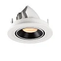SLV LED Ceiling recessed luminaire NUMINOS® GIMBLE S, 2700K, 20°, white/black