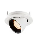 SLV LED Ceiling recessed luminaire NUMINOS® GIMBLE S, 2700K, 55°, white/black