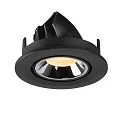 SLV LED Ceiling recessed luminaire NUMINOS® GIMBLE S, 3000K, 55°, black/chrome