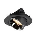 SLV Luminaria empotrable para techos NUMINOS GIMBLE M, cromo, negro
