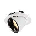 SLV LED Ceiling recessed luminaire NUMINOS® GIMBLE M, 2700K, 40°, white/chrome