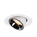 SLV LED Ceiling recessed luminaire NUMINOS® GIMBLE M, 2700K, 40°, white/chrome