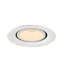 SLV LED Ceiling recessed luminaire NUMINOS® GIMBLE M, 2700K, 55°, white