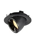 SLV LED Ceiling recessed luminaire NUMINOS® GIMBLE M, 3000K, 40°, black/chrome