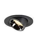 SLV LED Ceiling recessed luminaire NUMINOS® GIMBLE M, 3000K, 40°, black/chrome