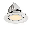 SLV LED Ceiling recessed luminaire NUMINOS® GIMBLE M, 3000K, 20°, white