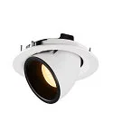 SLV LED Ceiling recessed luminaire NUMINOS® GIMBLE M, 3000K, 40°, white/black