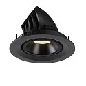 SLV LED Ceiling recessed luminaire NUMINOS® GIMBLE M, 4000K, 55°, black