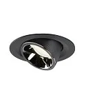 SLV LED Ceiling recessed luminaire NUMINOS® GIMBLE M, 4000K, 55°, black/chrome