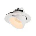 SLV LED Ceiling recessed luminaire NUMINOS® GIMBLE L, 2700K, 40°, white