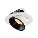 SLV LED Ceiling recessed luminaire NUMINOS® GIMBLE L, 3000K, 20°, white/black