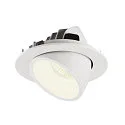 SLV LED Ceiling recessed luminaire NUMINOS® GIMBLE L, 4000K, 20°, white