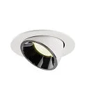 SLV LED Ceiling recessed luminaire NUMINOS® GIMBLE L, 4000K, 20°, white/chrome