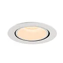 SLV LED Ceiling recessed luminaire NUMINOS® GIMBLE XL, 2700K, 40°, white