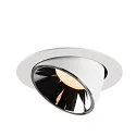 SLV LED Ceiling recessed luminaire NUMINOS® GIMBLE XL, 2700K, 40°, white/chrome