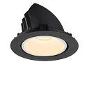 SLV LED Ceiling recessed luminaire NUMINOS® GIMBLE XL, 3000K, 20°, black/white