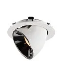 SLV LED Ceiling recessed luminaire NUMINOS® GIMBLE XL, 3000K, 20°, white/chrome