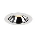 SLV LED Ceiling recessed luminaire NUMINOS® GIMBLE XL, 3000K, 55°, white/chrome