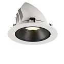 SLV LED Ceiling recessed luminaire NUMINOS® GIMBLE XL, 4000K, 40°, white/black