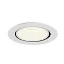 SLV LED Ceiling recessed luminaire NUMINOS® GIMBLE XL, 4000K, 40°, white