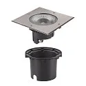 SLV LED Floor recessed luminaire ROCCI 200 EL, square, 16W, 3000K, 120°, black