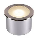 Luminaria empotrable en suelo DASAR FLAT 120 EL redondo, pasable, resistente a los impactos IP65/IP67, acero inoxidable 
