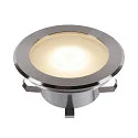 Luminaria empotrable en suelo DASAR FLAT 120 EL redondo, pasable, resistente a los impactos IP65/IP67, acero inoxidable 