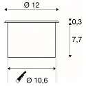 SLV Luminaria empotrable en suelo DASAR FLAT 120 EL redondo, pasable, resistente a los impactos IP65/IP67, acero inoxidable 