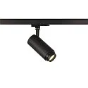SLV Foco trifásico NUMINOS ZOOM M controlable por DALI, enfocable, giro cardánico IP20, negro regulable