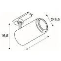 SLV LED 3-phase spot NUMINOS® DALI ZOOM M, 20W, 4000K, 15°, white