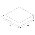 SLV Mounting frame for NUMINOS® M, 240/120mm, square, white