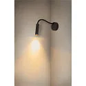 SLV LED Wall luminaire KARPO GOOSE, 5,8W, 3000K, 40°, black