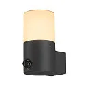 Wall luminaire GRAFIT, E27, round, sensor, anthracite