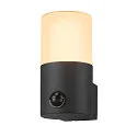 Wall luminaire GRAFIT, E27, round, sensor, anthracite
