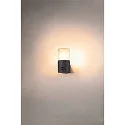 Wall luminaire GRAFIT, E27, round, sensor, anthracite