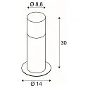 SLV Floor lamp GRAFIT 30 Pole, E27, round, anthracite